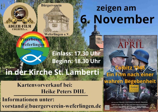 Filmvorführung in der St. Lambertikirche Weferlingen